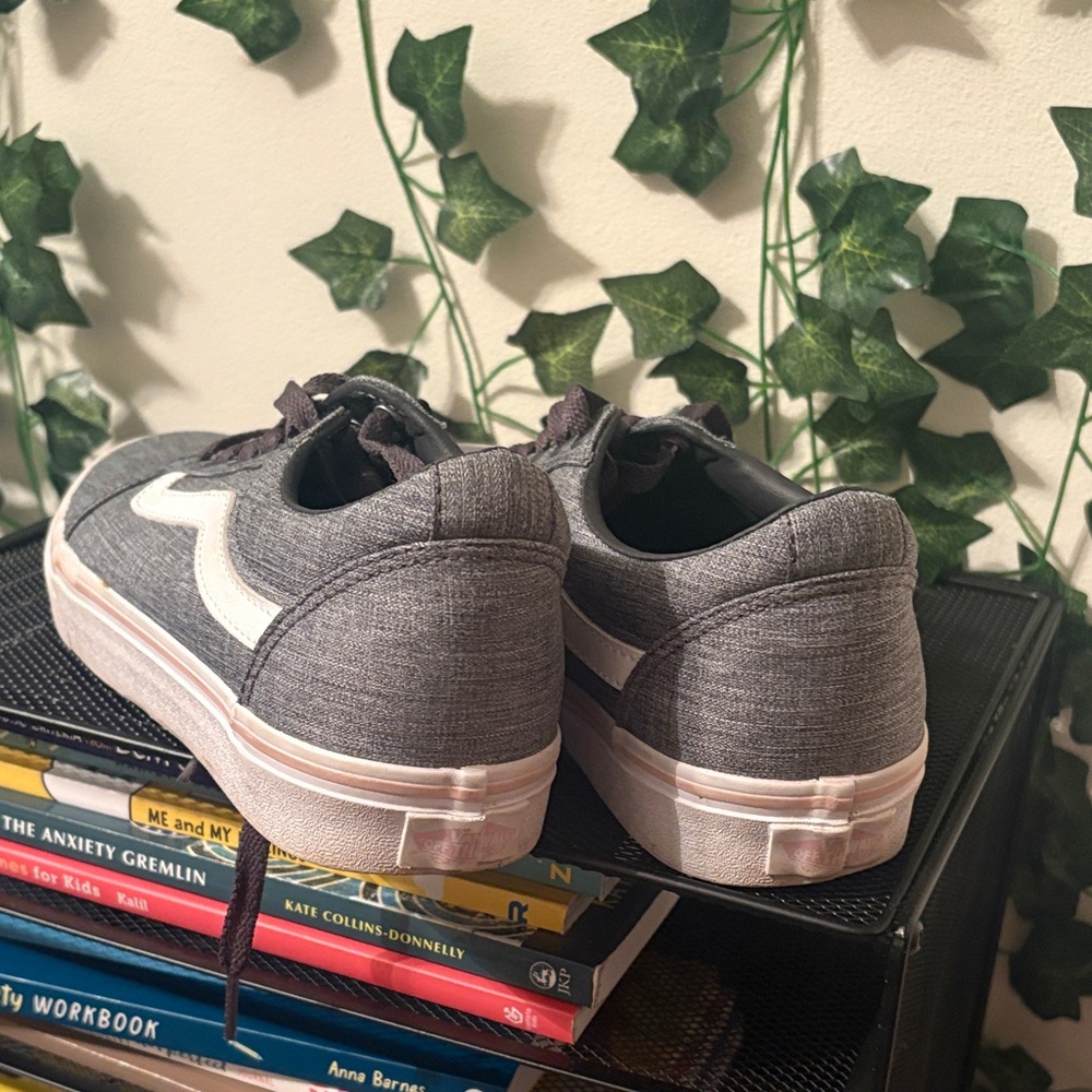 Vans Gray and White Sneakers - Picture 3 of 4